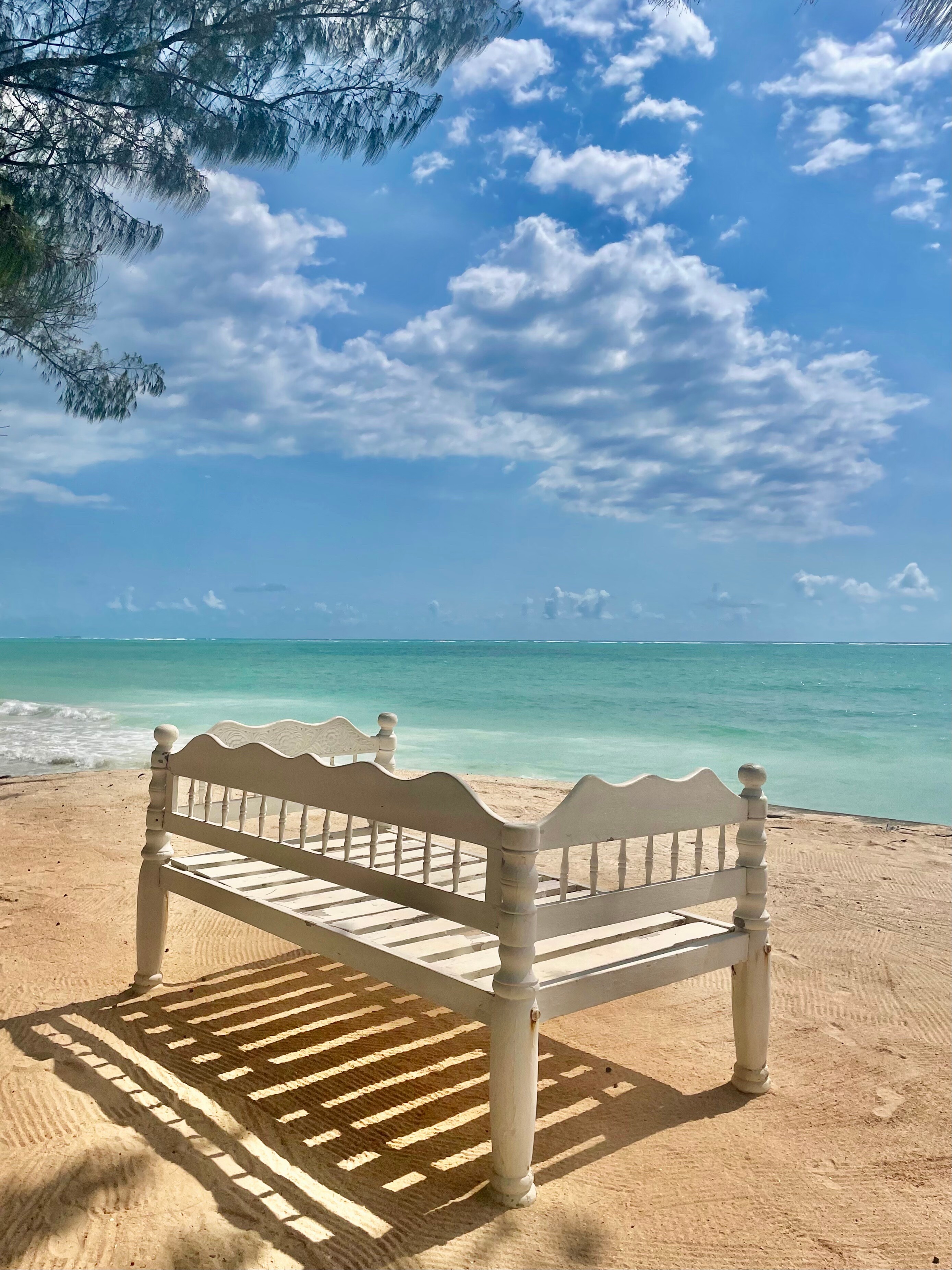 Zanzibar. Ławka przy plaży. Zanzibar. Ławka przy plaży.